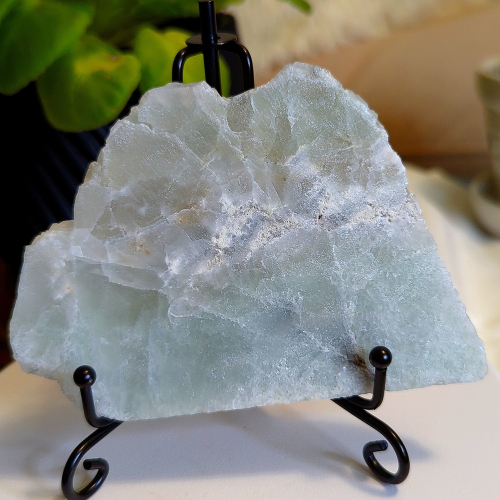 Green Fluorite Slab - Navidad Mine, Durango Mexico - UV Reactive
